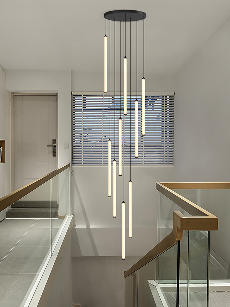 Interior Design Youtube - Nordic Strip Chandelier com Tubo Circular,