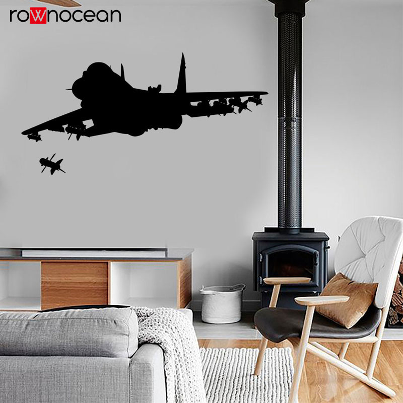 Interior Design Of House - Adesivo de parede Jet Fighter Missile