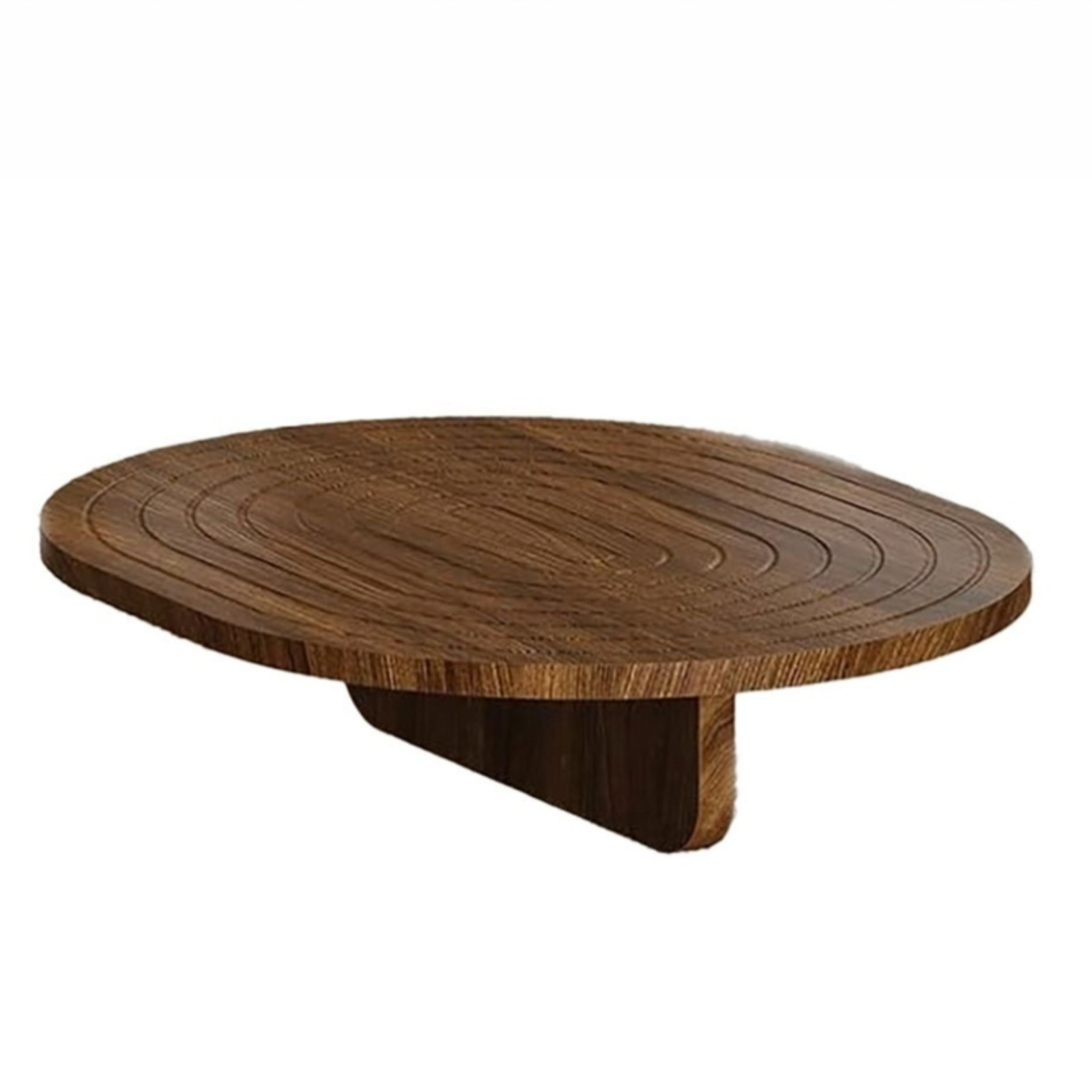 Travertine Tray Oval - Bandeja de Sofá de Madeira, Mesa