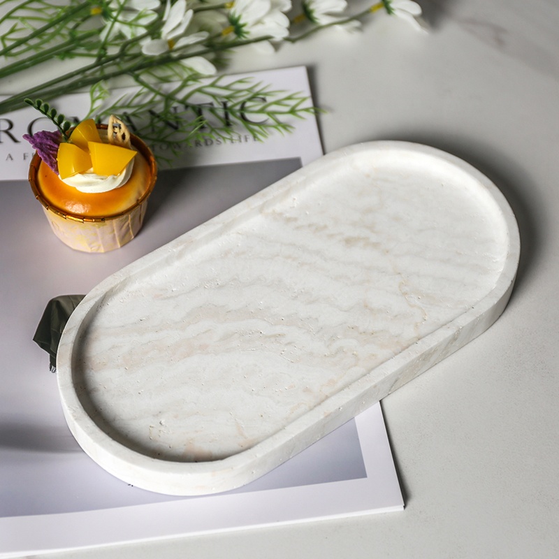 Bandeja Oval de Mármore Traver - Travertine Tray Oval avaliação e preço