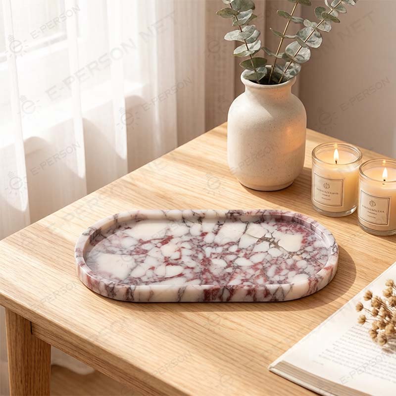 Bandeja de Mármore Natural Ova - Travertine Tray Oval avaliação e preço