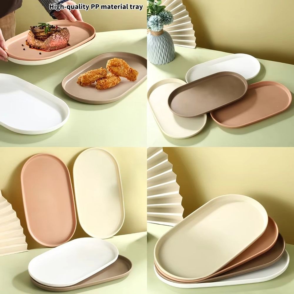 1 pçs durável empilhável placa - Travertine Tray Oval avaliação e preço