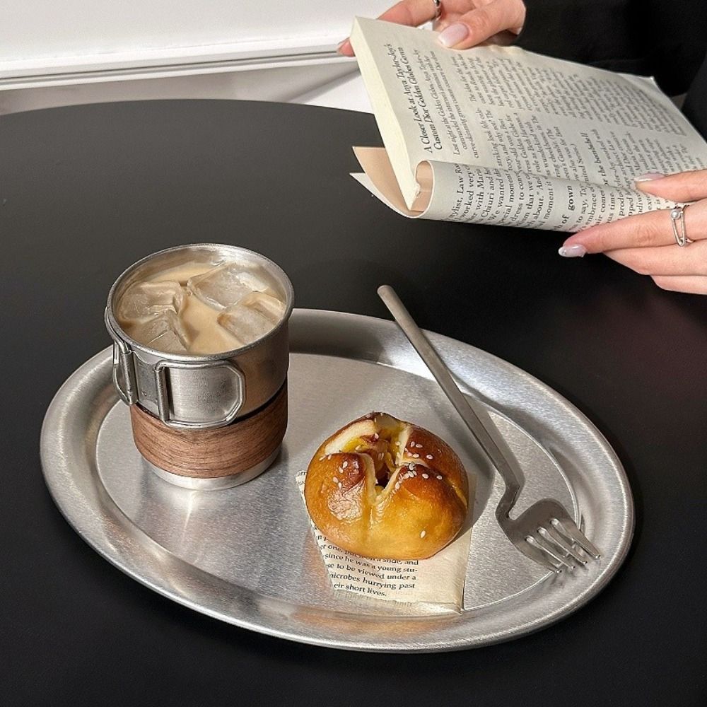 Nova Bandeja de Bolo em Aço In - Travertine Tray Oval avaliação e preço