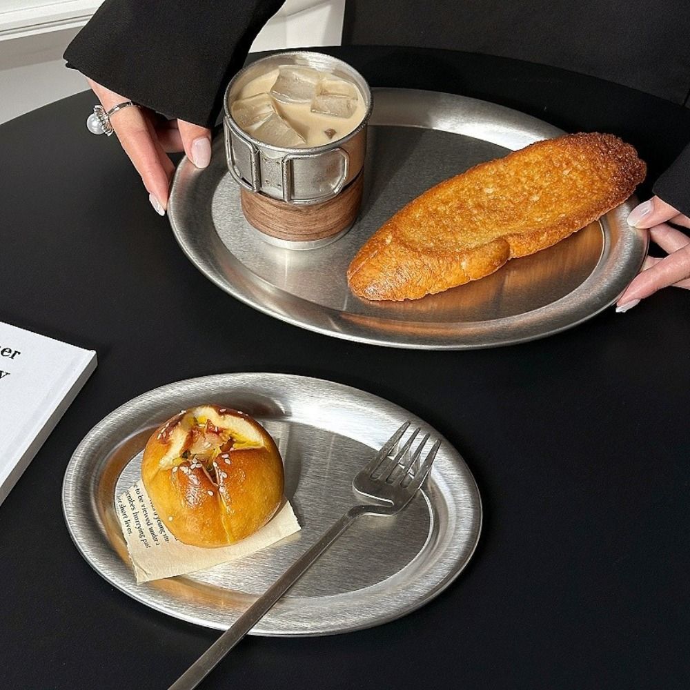Nova Bandeja de Bolo em Aço In - Travertine Tray Oval avaliação e preço