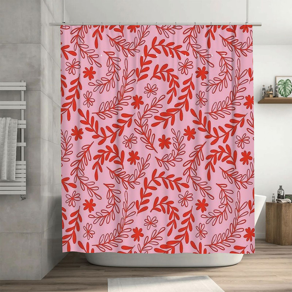 Cortina de chuveiro floral ver - Interior Design Your Home avaliação e preço