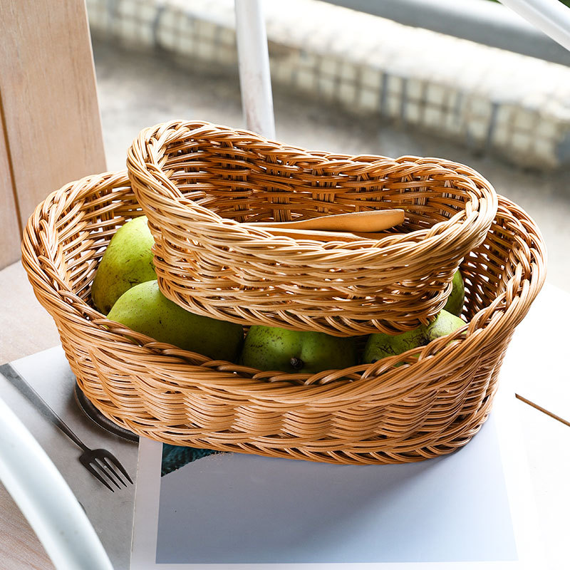 Oval Rattan Woven Cesta De Arm - Travertine Tray Oval avaliação e preço