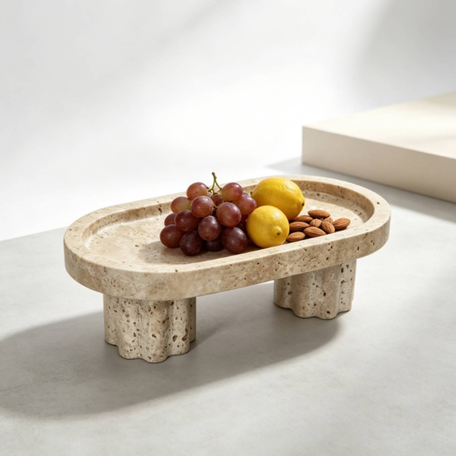 Bandeja Decorativa de Traverti - Travertine Tray Oval avaliação e preço