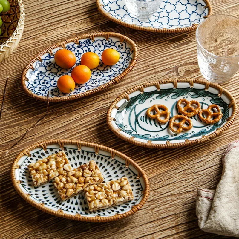 Bandeja de Frutas de Cerâmica  - Travertine Tray Oval avaliação e preço